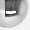 Modern Globe wall light Gastor, 2-piece set, round smoke glass shade, E14 socket