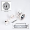 Modern Globe wall light Gastor with three round smoke glass shades in a vertical row