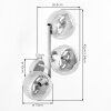 Modern Wall Light Gastor, 2-Piece Set with Three Amber Glass Shades in a Vertical Bar