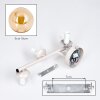 Modern Wall Light Gastor, 2-Piece Set with Three Amber Glass Shades in a Vertical Bar