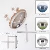 Sand-coloured Boho cluster ceiling light Gastor, wooden slat canopy