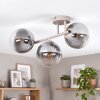 Modern Cluster Ceiling Light Gastor with three smoked and clear glass shades