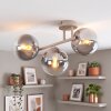 Modern Cluster Ceiling Light Gastor with three smoked and clear glass shades
