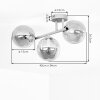Modern Cluster Ceiling Light Gastor with three smoked and clear glass shades