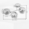 Modern Cluster Ceiling Light Koyoto with 3 clear glass shades and sand-coloured fixture