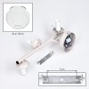 Modern Cluster Ceiling Light Koyoto with 3 clear glass shades and sand-coloured fixture