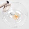 Sand-coloured modern Wall light Koyoto with three vertical clear glass shades