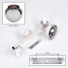 Retro Cluster Ceiling Light Koyoto with three chrome and smoke-coloured glass shades