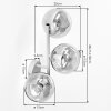 Modern 3-light wall light Koyoto with clustered round glass shades, ideal beside a sofa