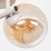 Cluster Ceiling Light Koyoto with three amber glass shades, modern design