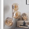 Modern Cluster Wall Light Koyoto with amber glass shades, E14 socket