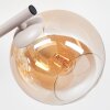 Modern Wall Light Koyoto 2-piece set with three round amber glass shades, E14