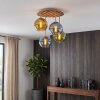 Boho Cluster Ceiling Light Koyoto with 4 blue, green and gold glass shades