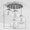 Boho Cluster Ceiling Light Koyoto with 4 blue, green and gold glass shades