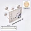 Modern cluster ceiling light Koyoto with 4 amber glass shades, sand-coloured metal frame