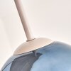 Cluster ceiling light Koyoto with four blue, green and coppery glass shades