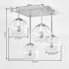 Retro Cluster Ceiling Light Koyoto with 4 colourful round spheres, E14