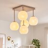 Scandinavian Cluster ceiling light Ripoll for the dining table, 5 white glass shades