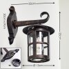 Outdoor Wall Light Strat rust-coloured, black, 1-light source