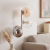 Modern Spherical Wall Light Gastor with 3 clustered glass shades in clear, amber and smoke