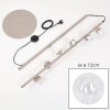 Modern Floor lamp Gastor with six clustered clear glass shades, sand-coloured