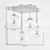 Modern cluster ceiling light Gastor with four blue and green glass shades