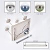 Modern cluster ceiling light Gastor with four blue and green glass shades