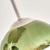 Modern cluster ceiling light Gastor with four blue and green glass shades