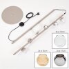 Cluster floor lamp Koyoto with six amber, chrome, smoke-coloured and clear glass shades