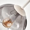 Cluster ceiling light Koyoto with five smoke glass shades for the dining table