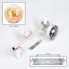 Modern Globe Wall Light Gastor, 2-Piece Set with Three Amber and Clear Glass Shades