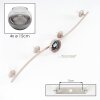 Modern Cluster ceiling light Koyoto with 4 smoke-coloured shades on a curved bar