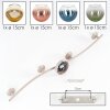 Modern globe ceiling light Koyoto with curved bar and 4 round shades