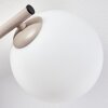 Globe wall light Gastor with round glass shades in smoke-coloured, amber and clear