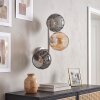 Modern Cluster Wall Light Koyoto with Three Smoke and Amber Glass Shades, E14