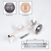 Globe wall light Koyoto set of 2 with smoke-coloured and amber shades beside a mirror