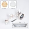 Wall light Koyoto set of 2 with three amber and clear glass shades for the couch