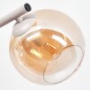 Wall light Koyoto set of 2 with three amber and clear glass shades for the couch