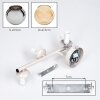 Modern Cluster wall lamp Koyoto with 3 amber, smoke and chrome glass shades