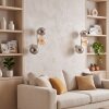 Cluster Wall Light Gastor, 2-Piece Set with Three Vertical Smoke and Amber Glass Shades