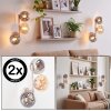 Sand-Coloured 3-Light Wall Lamp Gastor with Spherical Arrangement, 2-Piece Set
