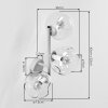 Modern vertical globe wall light Ripoll, 2-piece set with three clear glass shades