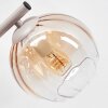 Modern Wall Light Koyoto set of 2 with vertical three-light Amber shades