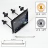 Modern Cluster Ceiling Light Gastor with 4 Amber and Smoke Glass Shades