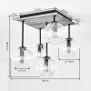 Boho Style Cluster Ceiling Light Koyoto with five amber, smoke and clear glass shades