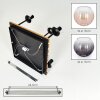 Boho Style Cluster Ceiling Light Koyoto with five amber, smoke and clear glass shades