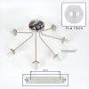 Modern Cluster Ceiling Light Koyoto with 7 Clear Rippled Glass Shades, E14