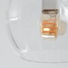 Modern Cluster Ceiling Light Koyoto with 7 Clear Rippled Glass Shades, E14