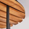 Cluster ceiling light Basto with four round woven ecru bamboo shades, Boho Style
