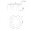 Globo Maxy Modern Round Globe Ceiling Light for Living Room 6-Light Ø 65 cm